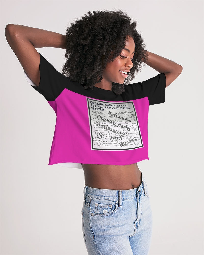 Nerdy Chem Student Women's Lounge Cropped Tee
