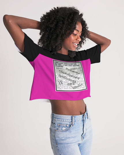 Nerdy Chem Student Women's Lounge Cropped Tee