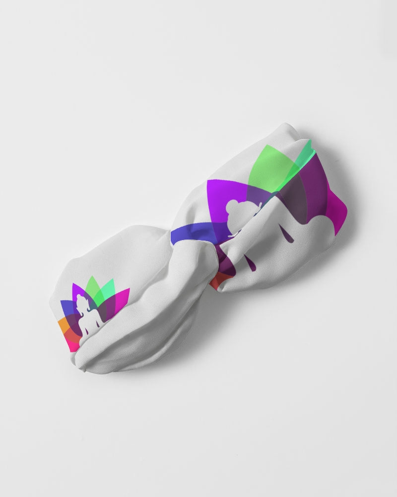 Rainbow Buddha Yoga & Positive Vibes Twist Knot Headband Set