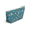 Coffee on Teal Accessory Pouch w T-bottom