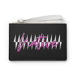Pink Native with Pattern on Black Clutch Bag