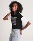 Black Women's Lounge Cropped Tee