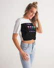 Coffee is my Superpower! Black Women's Twist-Front Cropped Tee