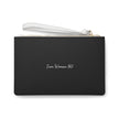 Pink Native with Pattern on Black Clutch Bag