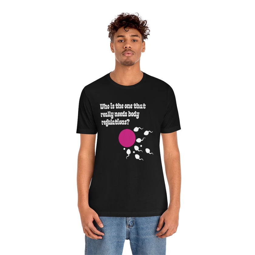 My Body My Choice Regulate Your Body Black Unisex Jersey Short Sleeve Tee