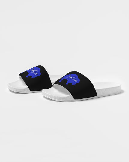 Blue and Black Innii Native design Men's Slide Sandal