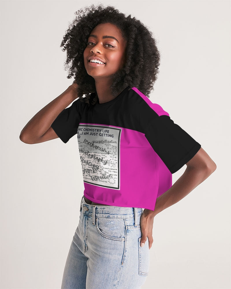 Nerdy Chem Student Women's Lounge Cropped Tee
