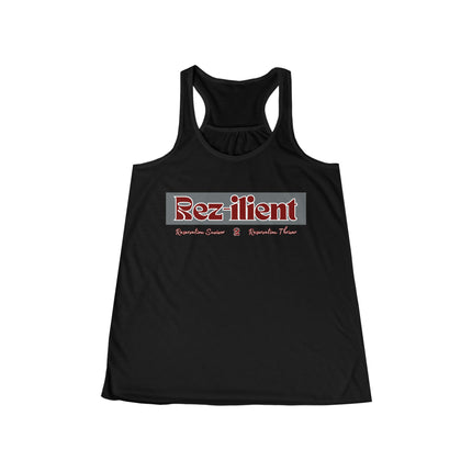 Rez-ilient Black, Pink or White Women's Flowy Racerback Tank