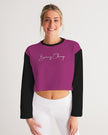Pink Boxing Champ Female Women's Cropped Sweatshirt