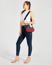 Rainbow Indigenous White Innii aka Bison Red  Petite Canvas Purse