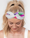 Rainbow Buddha Yoga & Positive Vibes Twist Knot Headband Set