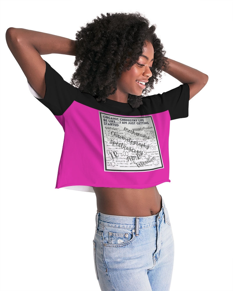 Nerdy Chem Student Women's Lounge Cropped Tee