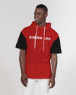 Boxing Red Men's Premium Heavyweight Short Sleeve Hoodie