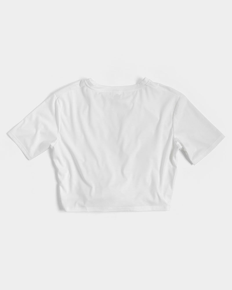 Coffee is my Superpower! Black Women's Twist-Front Cropped Tee