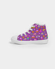 Purple Sweet Faces Girl's Kids Hightop Canvas Shoe