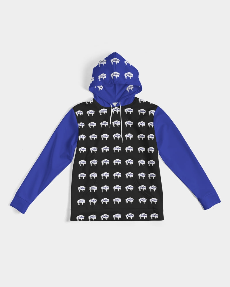 White Innii aka Bison Blue and Black, Native Men Men's Hoodie