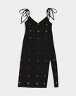 Native Stars Rainbow Pattern Women's Tie Strap Split Dress