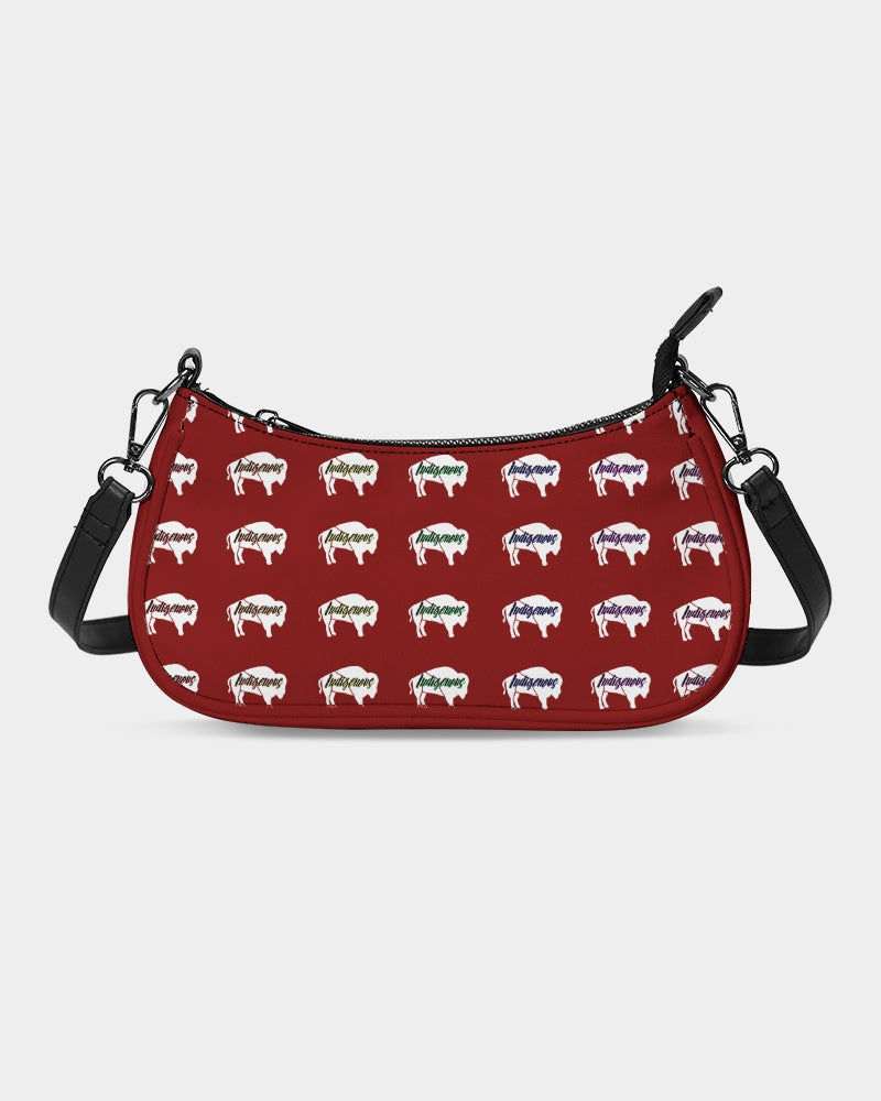 Rainbow Indigenous White Innii aka Bison Red  Petite Canvas Purse