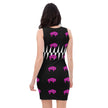 Native Bison Pink with Geometric Cut & Sew Dress