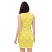 Native Bison White on Yellow Cut & Sew Dress