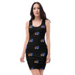 Native Bison Multi Color Magenta Cut & Sew Dress