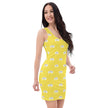 Native Bison White on Yellow Cut & Sew Dress