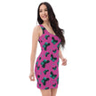 Green Butterflies on Pink Cut & Sew Dress Yoga & Positive Vibes Collection
