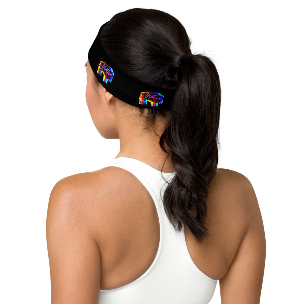 Native Bison Multi Color Black Headband