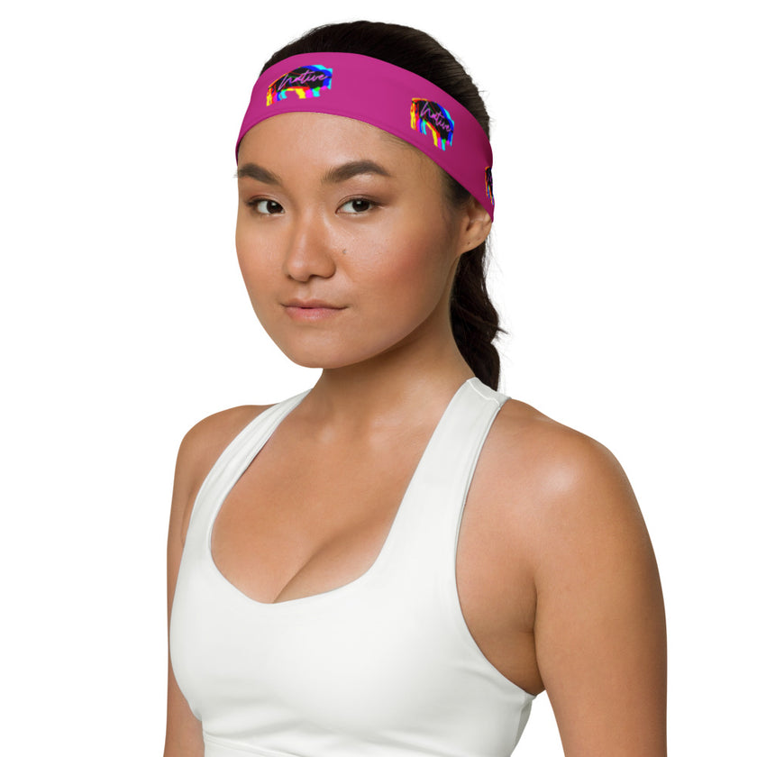 Native Bison Multi Color Magenta Headband