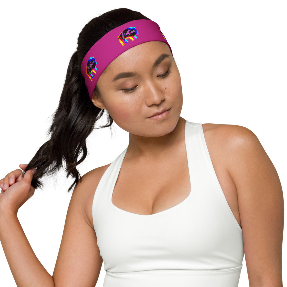 Native Bison Multi Color Magenta Headband