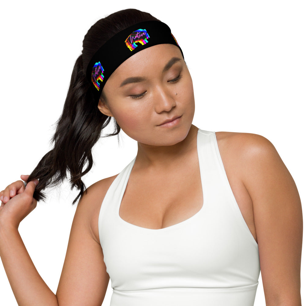 Native Bison Multi Color Black Headband