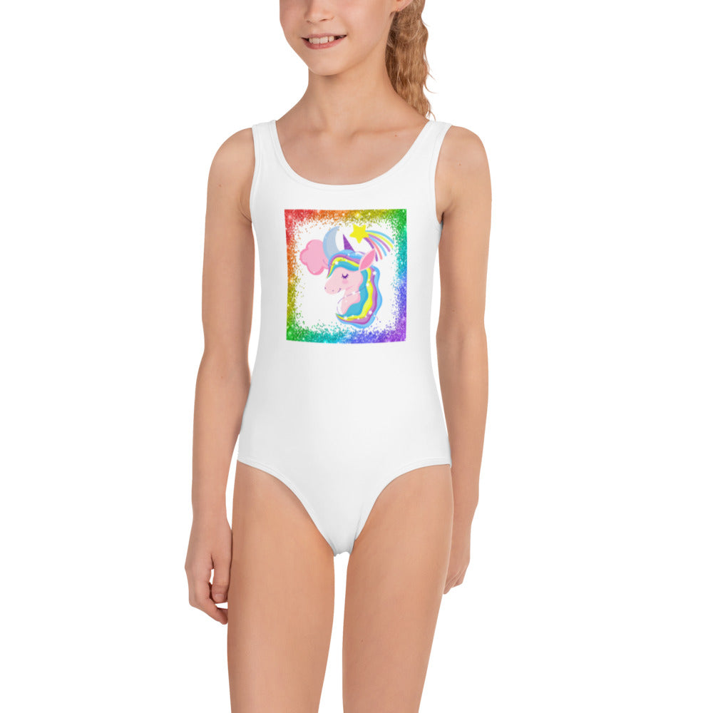 Unicorn Rainbow Dreams All-Over Print Kids Swimsuit