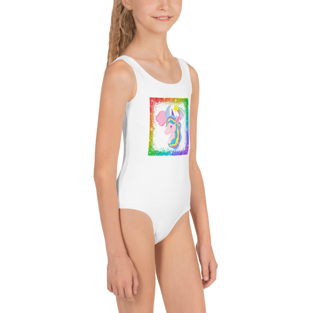 Unicorn Rainbow Dreams All-Over Print Kids Swimsuit