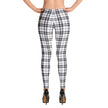 Black and White Plaid Lifestyle Adult Leggings