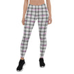 Native Plaid Pattern Black Adult Leggings