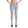 Native Plaid Pattern Black Adult Leggings