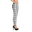 Black and White Plaid Lifestyle Adult Leggings