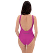 Native Bison White with Pink text One-Piece Swimsuit