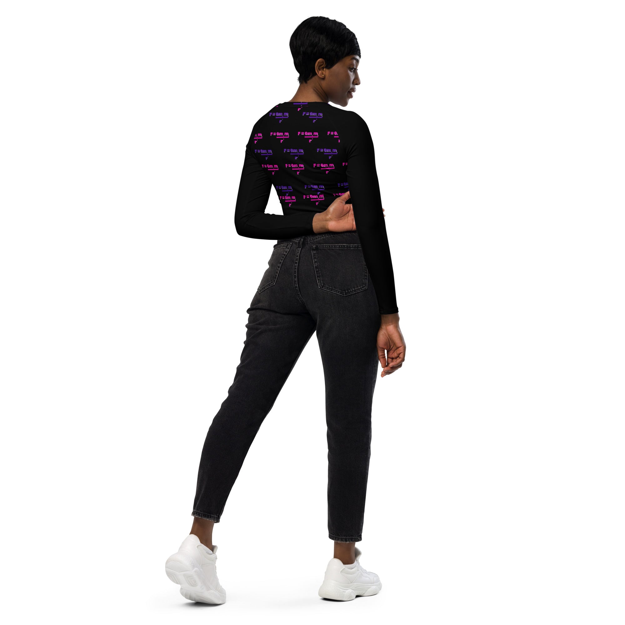 Physics Nerd Collection Recycled long-sleeve crop top