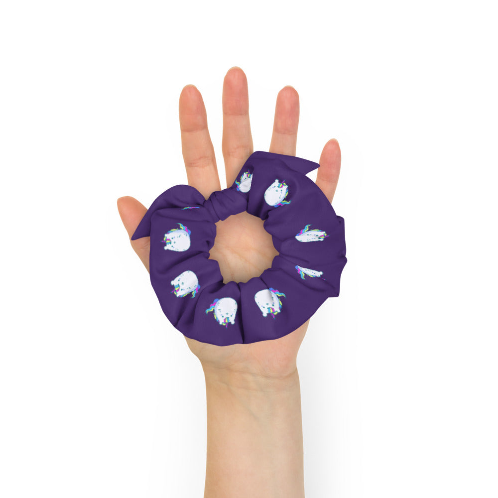 Cute Cat Kids Purple Scrunchie
