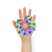 Rainbow Poo Unicorn on Diamond Pattern Scrunchie