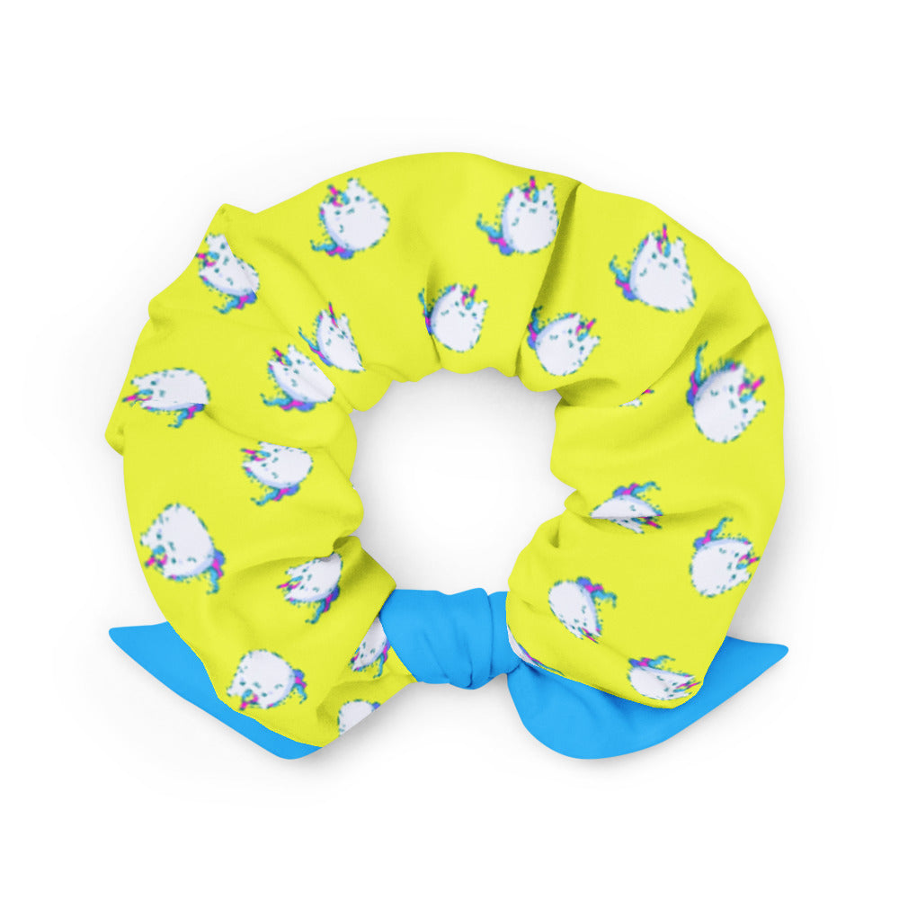 Cute Cat Kids White Scrunchie