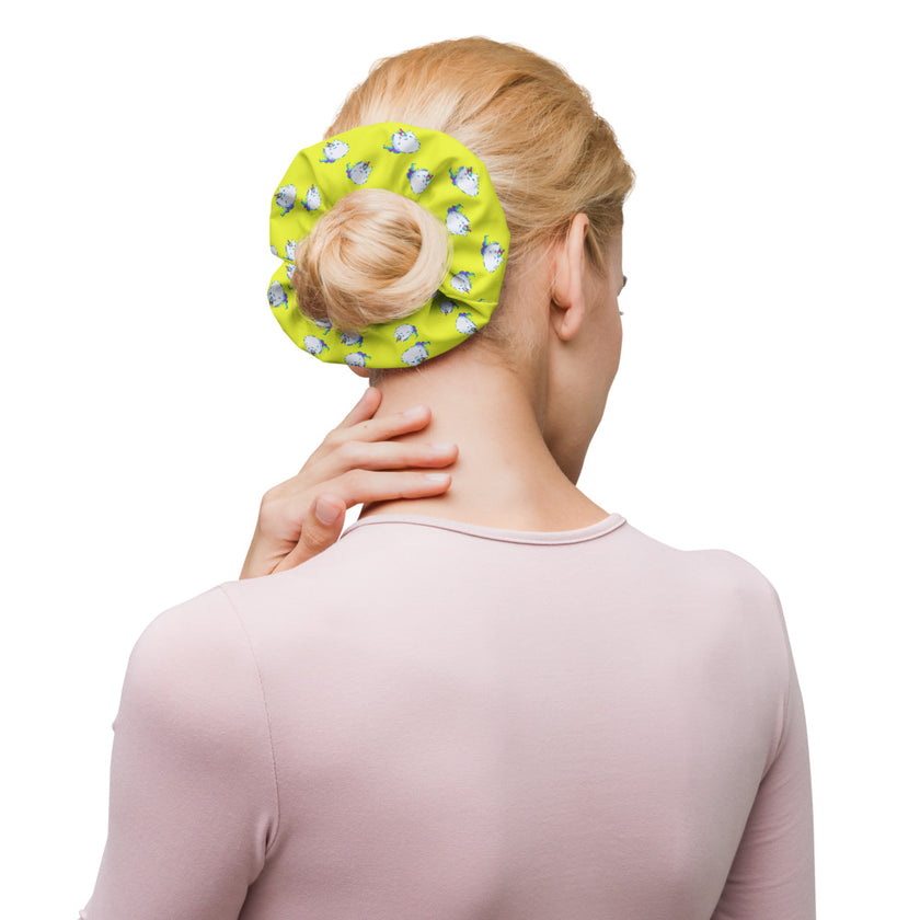 Cute Cat Kids White Scrunchie