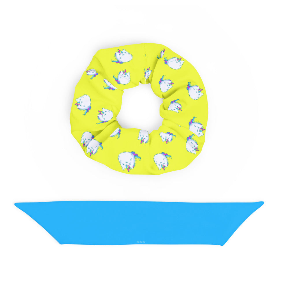 Cute Cat Kids White Scrunchie