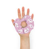 Native Bison Kids Pink White Scrunchie