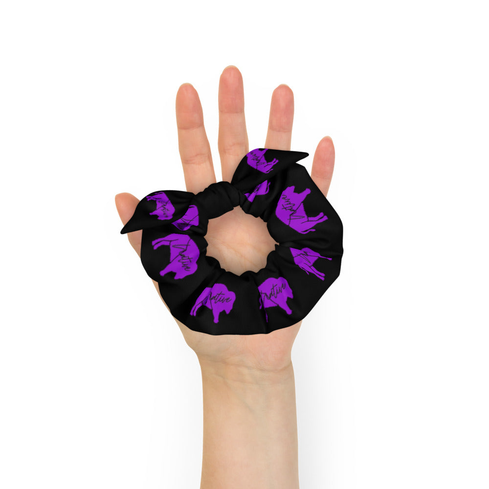 Native Bison Purple Kids Scrunchie