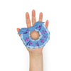 Native Pattern pink and white on blue Scrunchie