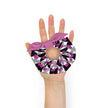 Pink Bison on Geometric Black and White Scrunchie