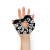 Black and White Geometric Scrunchie
