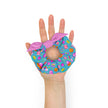Pink Sweetness on Blue Scrunchie